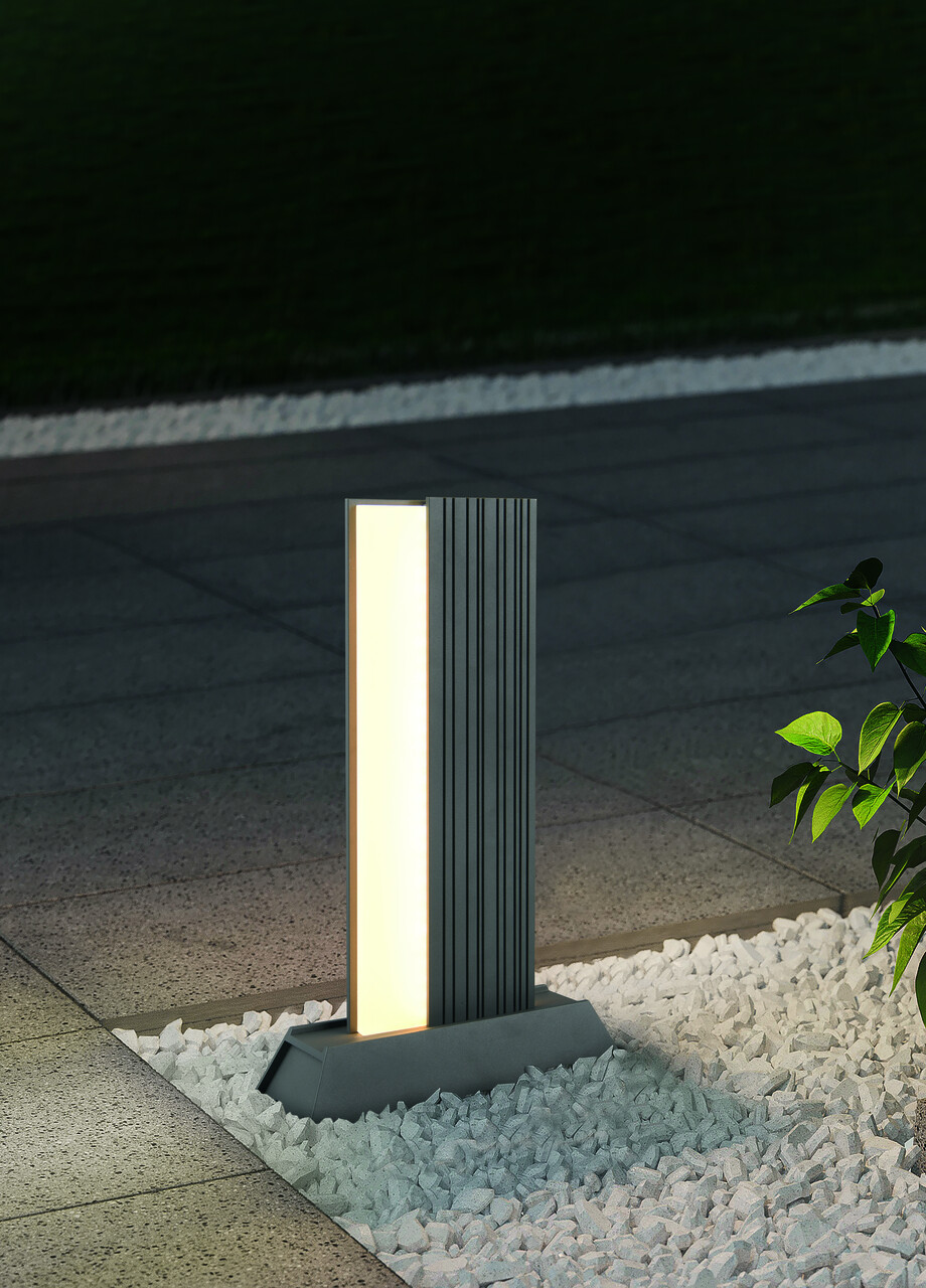 Lampadar de exterior Mariza, TRIO, 31x11.5x50 cm, 11W, 1x SMD, aluminiu, antracit - imagine 6